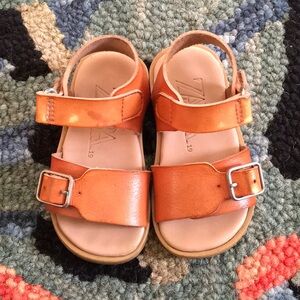 Zara Toddler Brown Leather Sandals